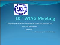 Integrating SADC HYCOS into Regional Disaster Risk Reduction and Flood Risk Management Strategies