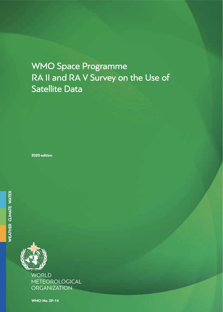 Coverpage of publication "RA II and RA V Survey on the Use of Satellite Data (SP-14)"