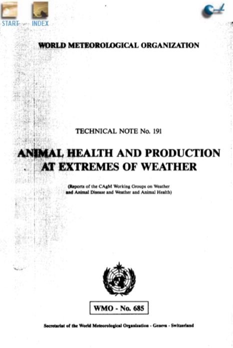 Animal health and production at extremes of weather