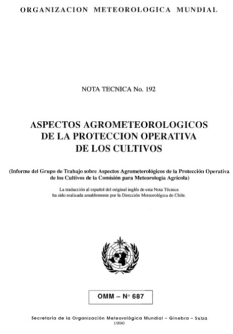 Agrometeorological aspects of operational crop protection