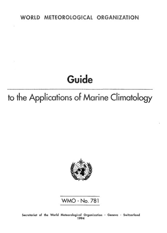 Guide to the Applications of Marine Climatology