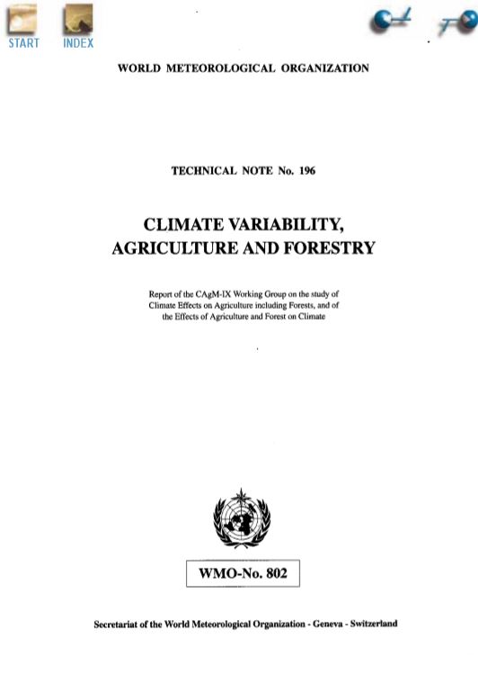 Climate variability, agriculture and forestry