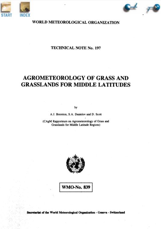 Agrometeorology of grass and grasslands for middle latitudes