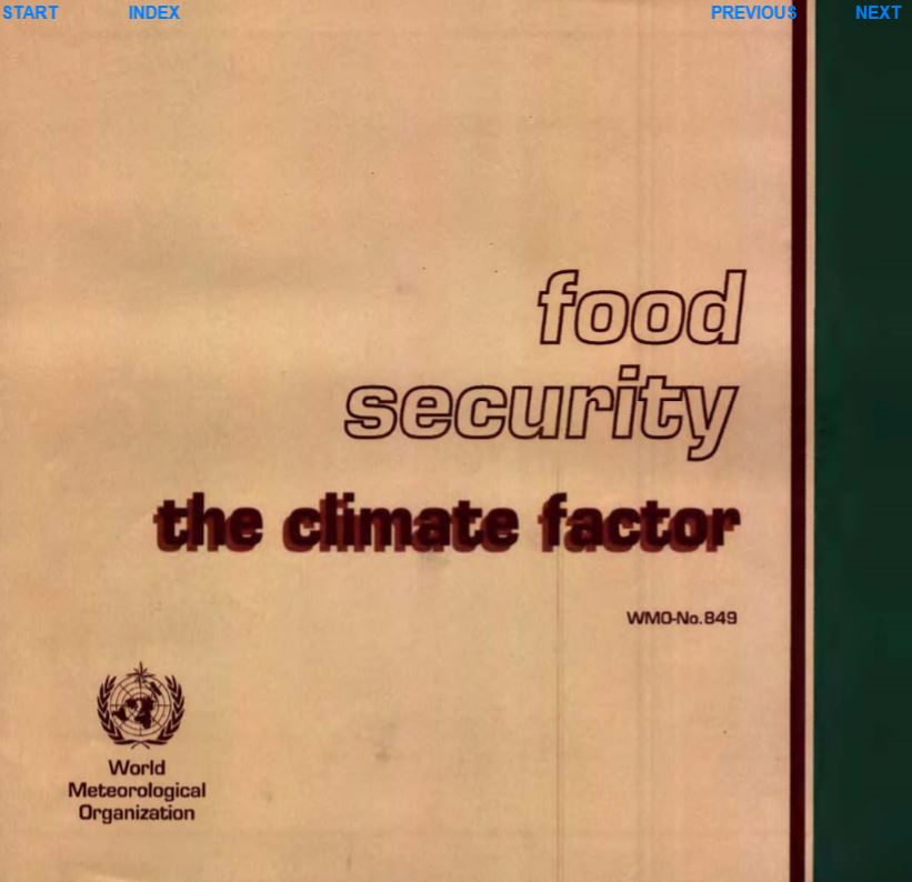 Food Security, the Climate Factor