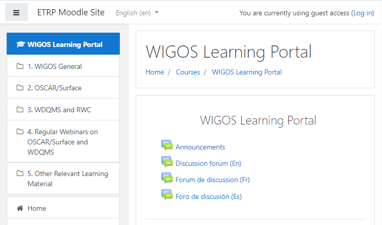 WIGOS Learning Portal