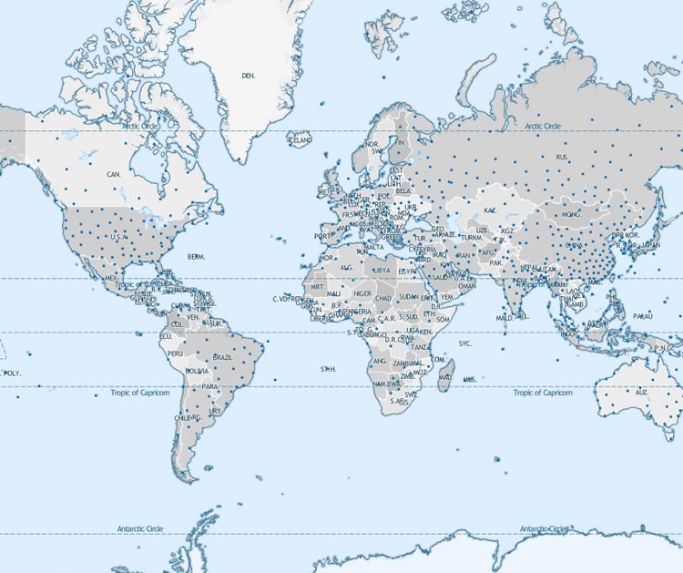 Upper Air Stations map