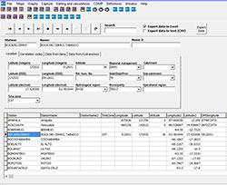 Stations definition interface Stations definition interface