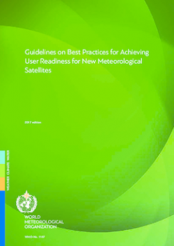 Guidelines on Best Practices for Achieving User Readiness for New Meteorological Satellites