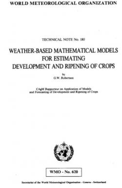 Weather-based mathematical models for estimating development and ripening of crops