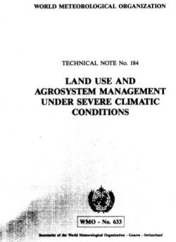 Land use and agrosystem management under severe climatic conditions