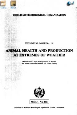 Animal health and production at extremes of weather