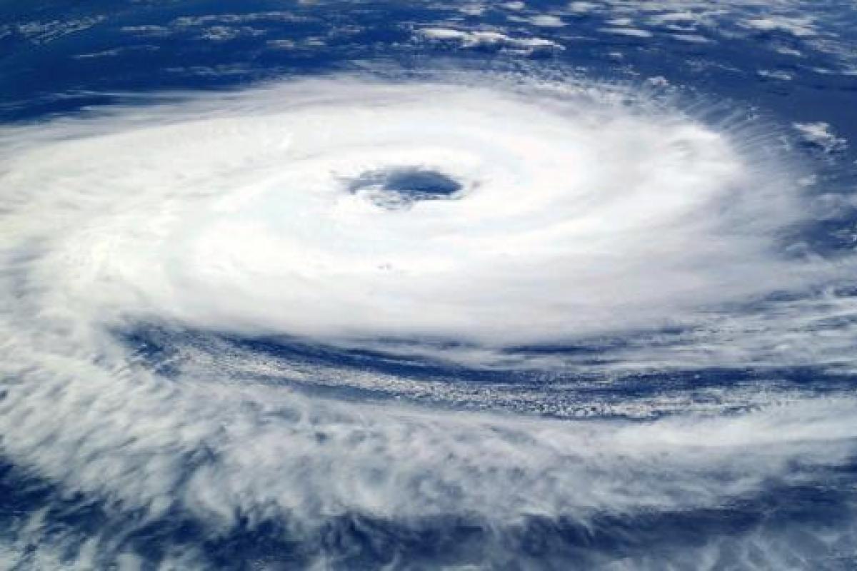 Satellite photo of a tropical cyclone