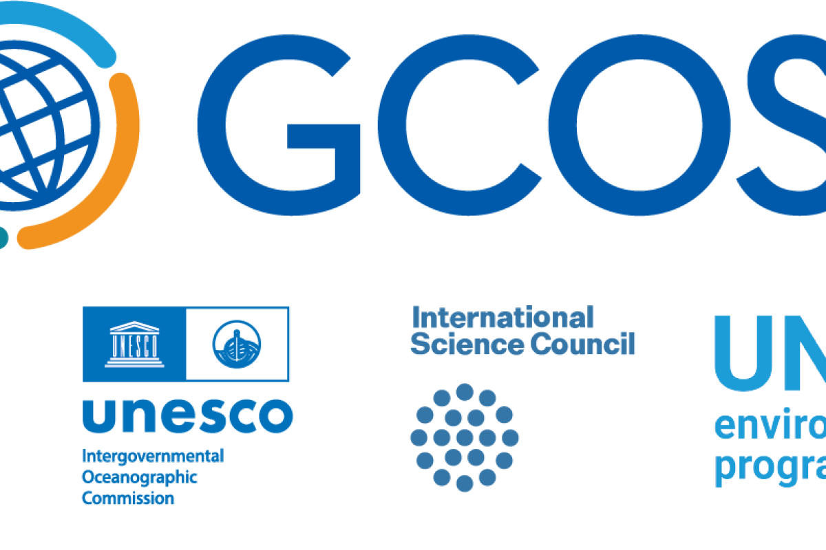 Logos of GCOS, WMO, UNESCO, International Science Council, and UN Environment Programme, shown in a line.