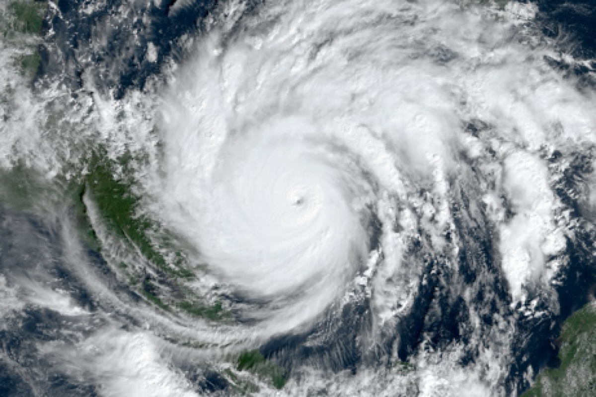 Satellite view of Hurricane Iota at peak intensity. 