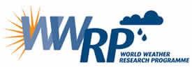 WWRP logo with sun rays, cloud, and raindrop icons, and the text "World Weather Research Programme.