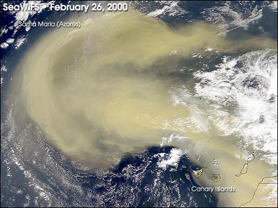transport of dust over the Atlantic